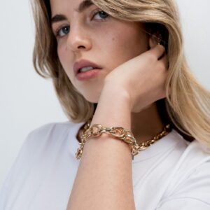 Pulsera eslabones combinado-83404