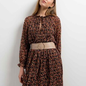 VESTIDO ESTAMPADO CINTURÓN