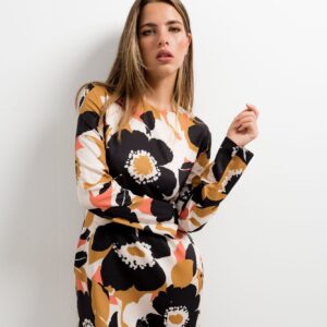 VESTIDO MIDI ESTAMPADO FLORAL