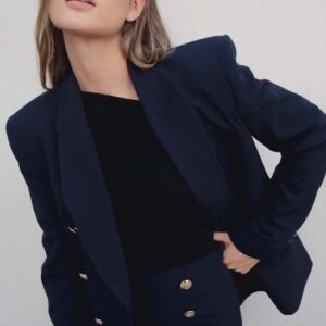 FALDA MIDI BOTONES DORADOS