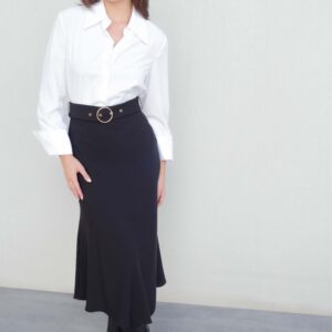 FALDA MIDI CON CINTURÓN