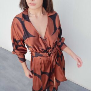 VESTIDO CRUZADO ESTAMPADO