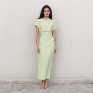 VESTIDO MIDI FRUNCES