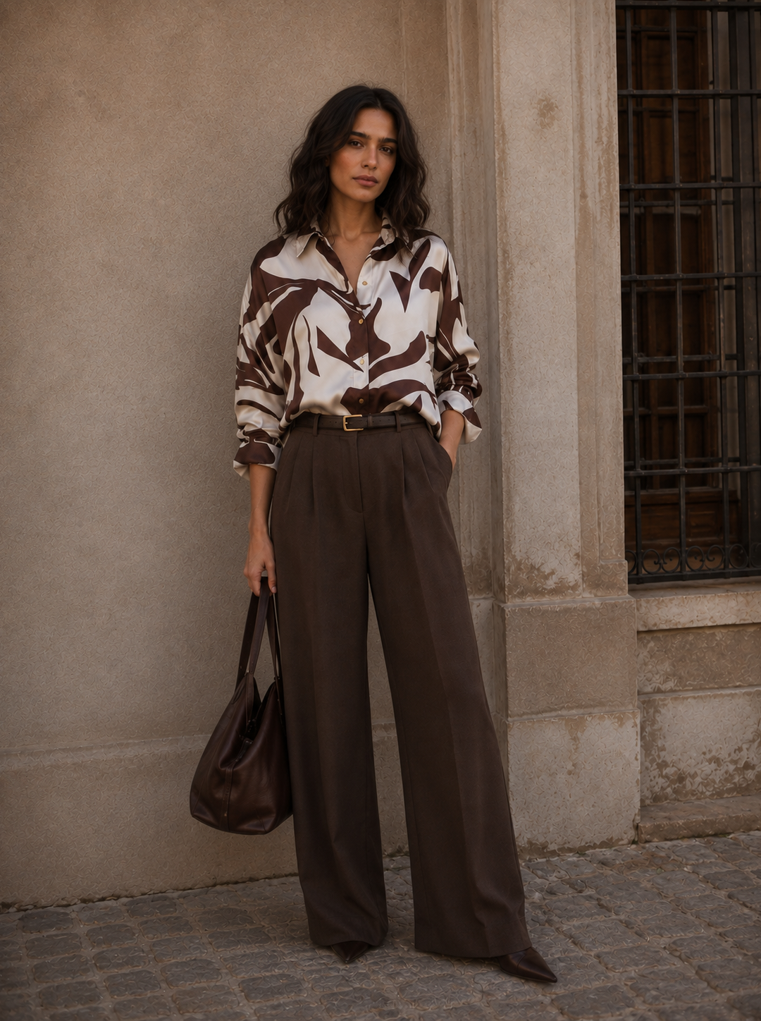BLUSA SATINADA ESTAMPADA