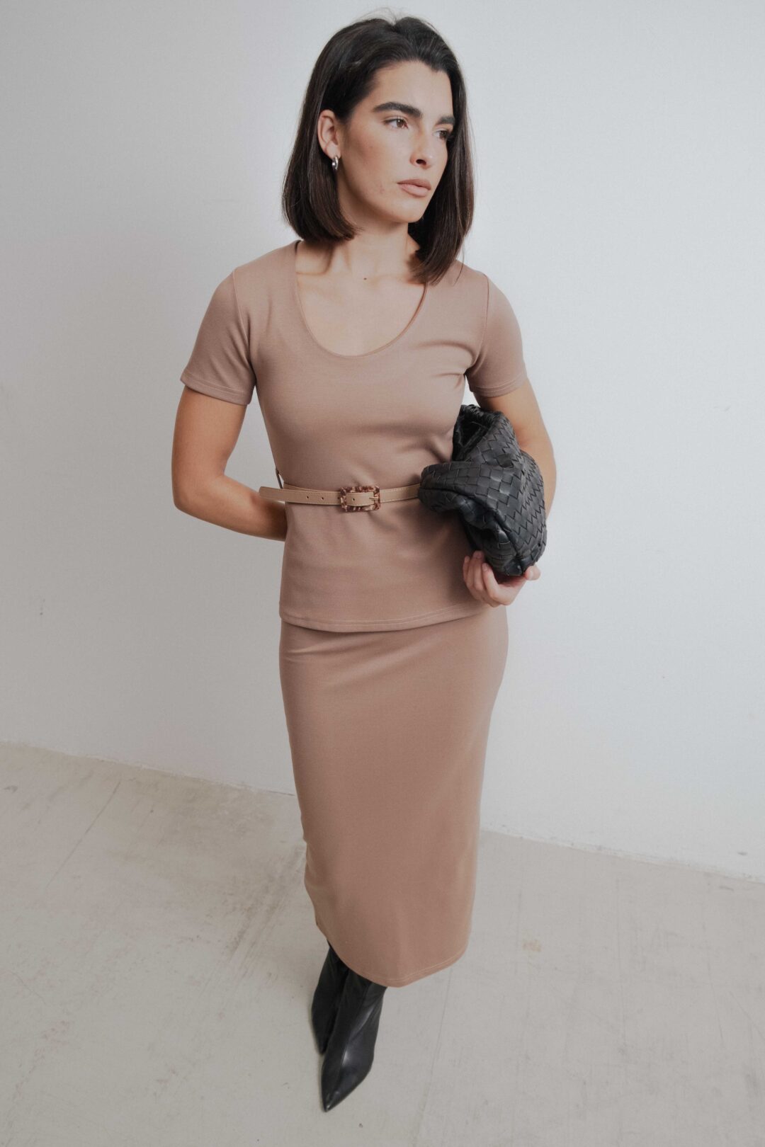 FALDA MIDI PUNTO