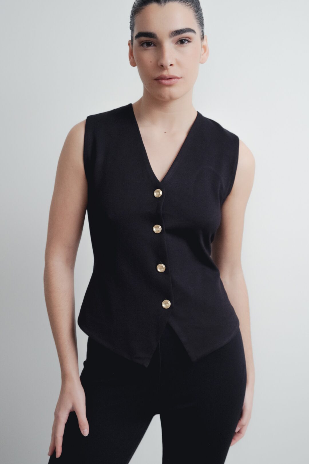 TOP CHALECO PUNTO TEXTURA
